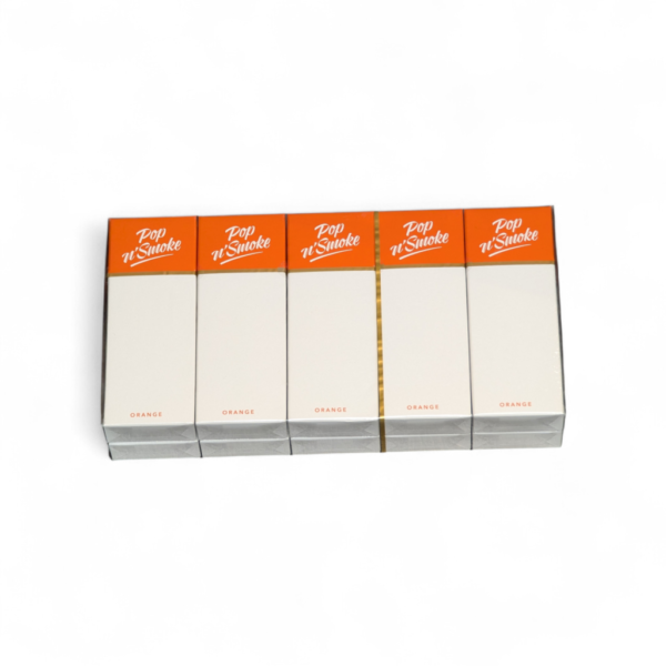 PoP nSmoke , cigarette ,superslim , carton , orange